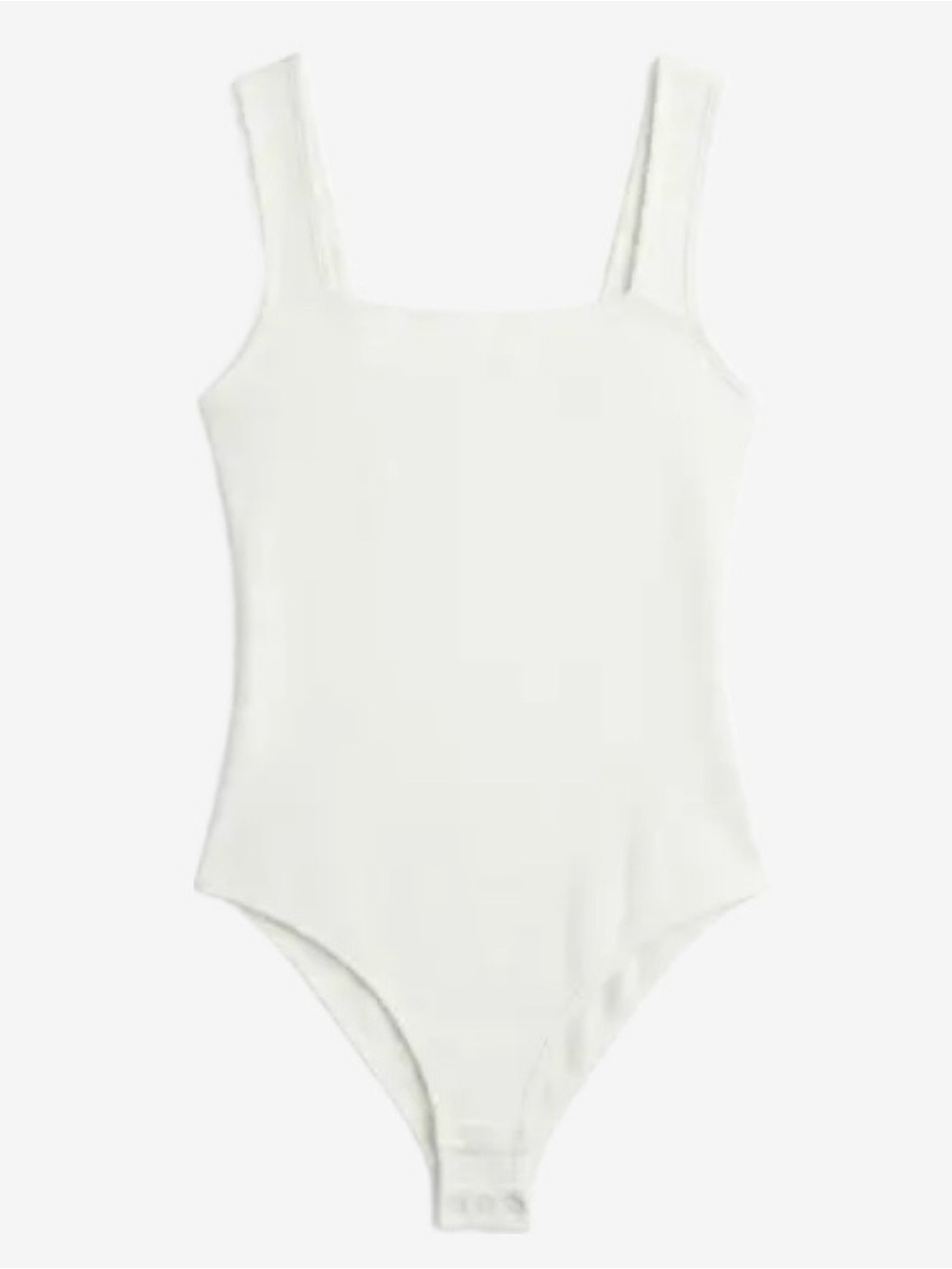 SHEIN White Square Neck Tank Bodysuit